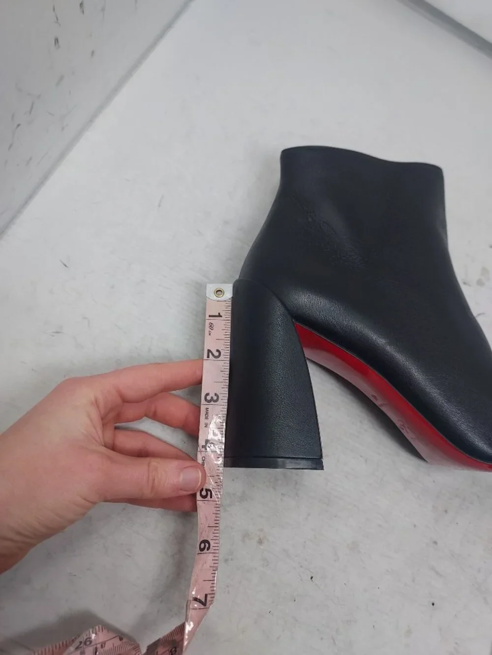 Christian Louboutin Black Turela Leather Ankle Boot